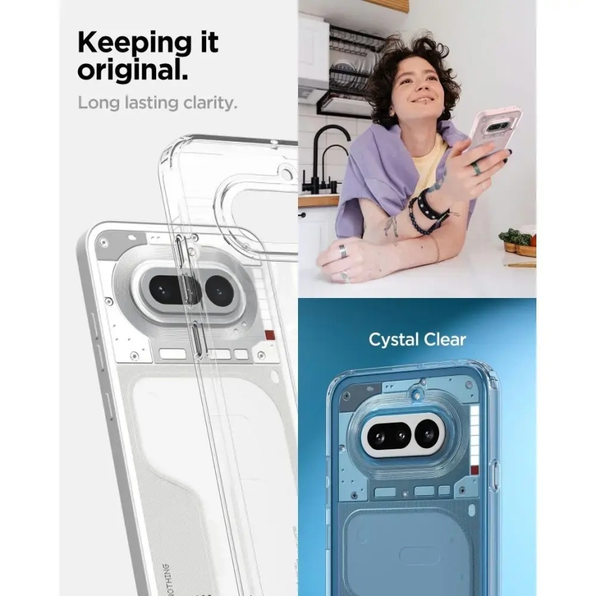 SPIGEN ULTRA HYBRID NOTHING PHONE 4A CRYSTAL CLEAR – 5