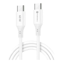 Forcell F-Energy C344 duomenų perdavimo ir įkrovimo laidas | USB-C į USB-C | QC 4.0, PD | 60W | 1m | baltas Forcell F-Energy C344 duomenų perdavimo ir įkrovimo laidas | USB-C į USB-C | QC 4.0, PD | 60W | 1m | baltas