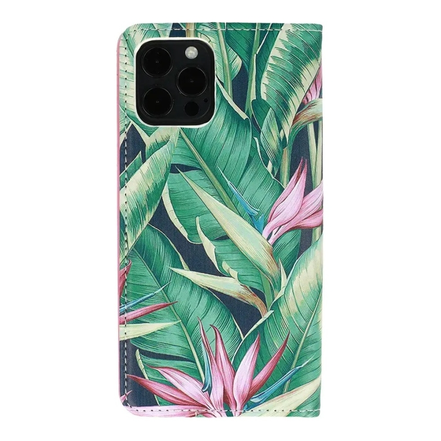 Smart Book Flower knyginio tipo telefono dėklas iPhone 13 Pro Max daugiaspalvis (dizainas 4) – 2