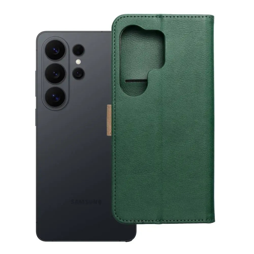 Split Book grāmatveida maciņš telefonam Samsung Galaxy S26 (S942) zaļš zelta krāsā – 3
