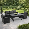 Lauko baldų komplektas „Micheline PATIO“ technoratano sodo baldų komplektas Lauko baldų komplektas „Micheline PATIO“ technoratano sodo baldų komplektas