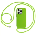 Strap Silicone phone case for iPhone 14 Pro green