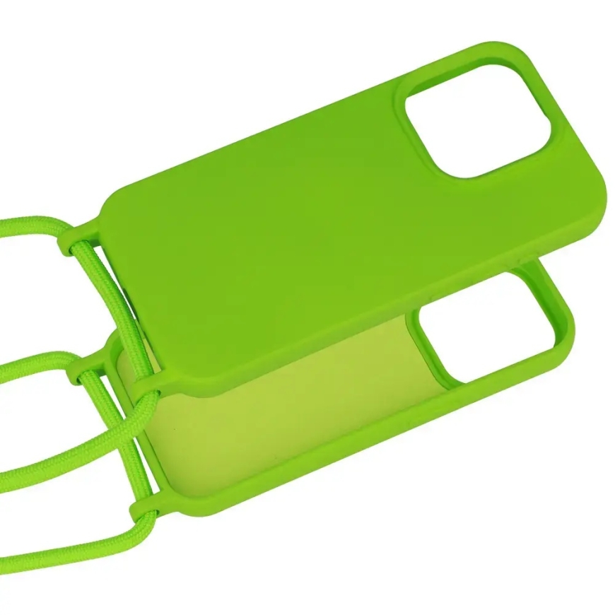 Strap Silicone telefoni ümbris iPhone 14 Pro roheline – 4