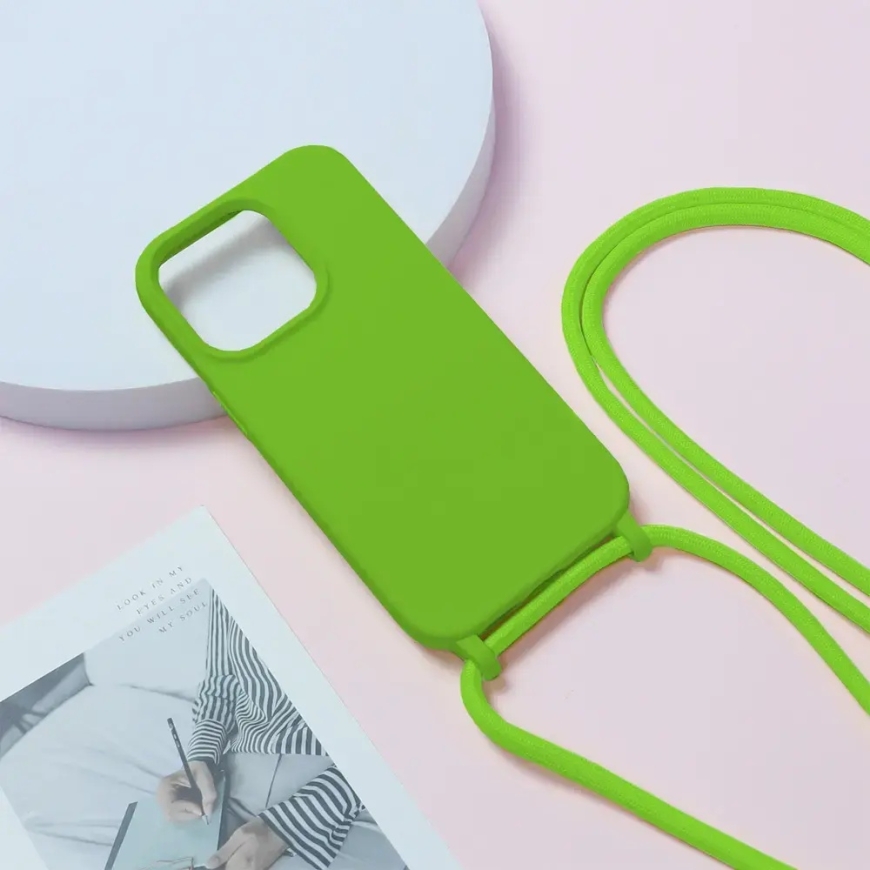 Strap Silicone чехол для телефона iPhone 14 Pro зелёный – 5