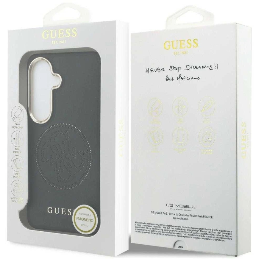 Guess PU perforeeritud 4G logo magnetiline kate Samsung Galaxy S26 must – 2