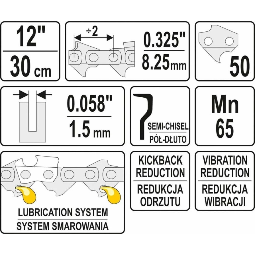 Toya Sa Poland ķēde zāģim | 12" .325 (YT-849395) – 3