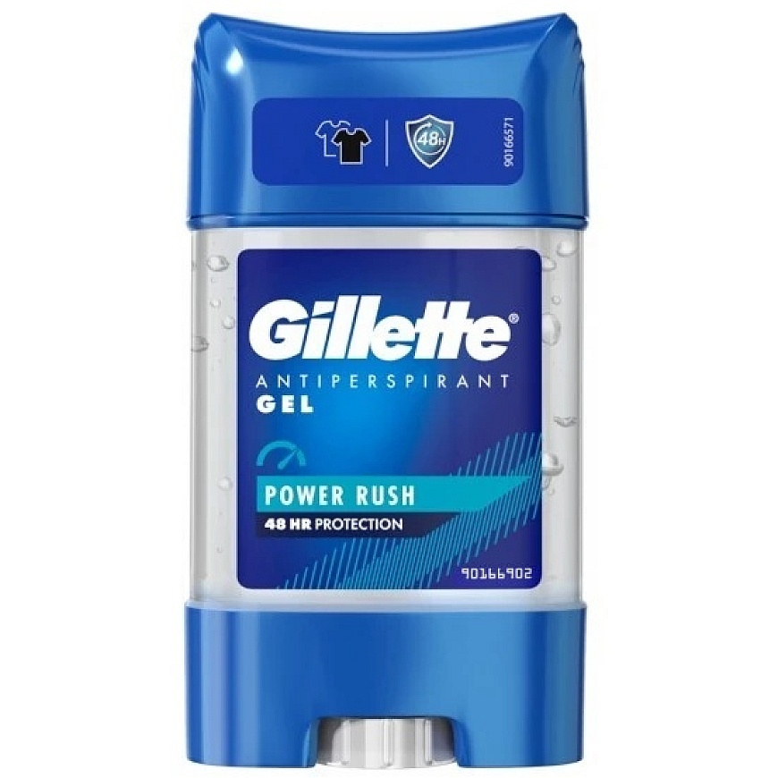 Gillette Power Rush -antiperspirantti geeli miehille, 70 ml