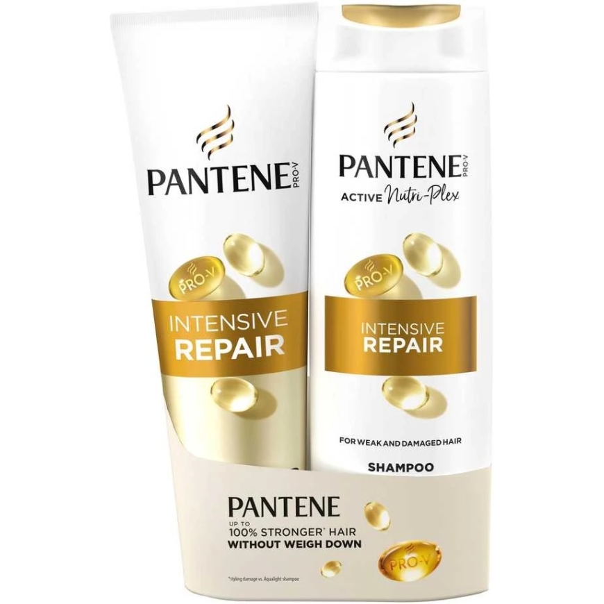 Komplekt: Pantene Intensive Repair Active Nutri-Plex šampoon ja palsam, 400 ja 275