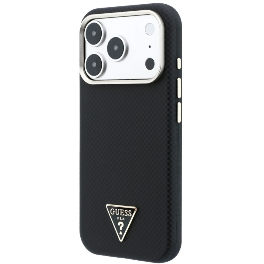 Guess Kevlar Triangle Logo MagSafe Case for iPhone 18 Pro Max / 17 Pro Max - Black – 3
