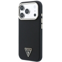 Guess Kevlar Triangle Logo MagSafe vāks iPhone 18 Pro Max / 17 Pro Max - Melns