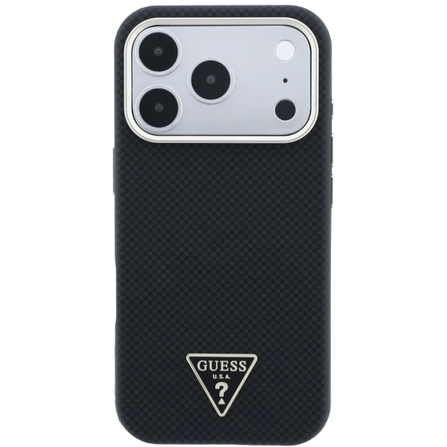 Guess Kevlar Triangle Logo MagSafe vāks iPhone 18 Pro Max / 17 Pro Max - Melns – 4