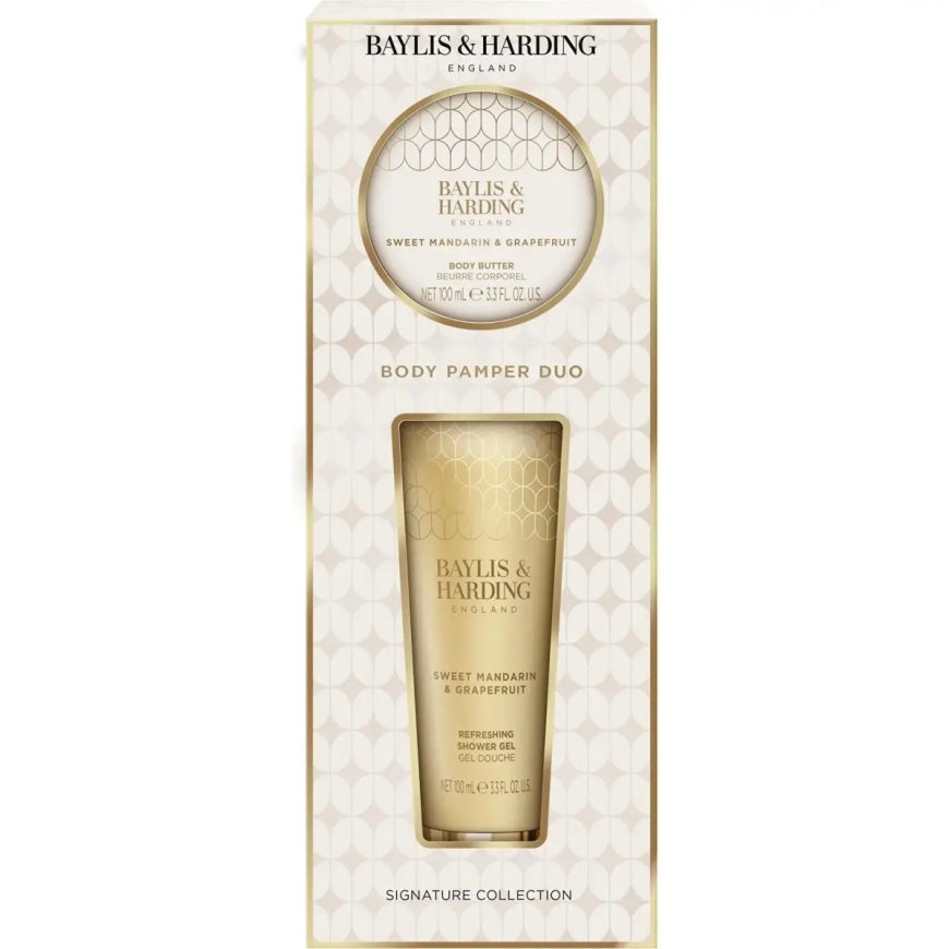 Baylis & Harding, Dovanų rinkinys Grožio, dovanų rinkinys Mandarinų & Grapefruit 2-vnt (Kūno priežiūros rinkinys)