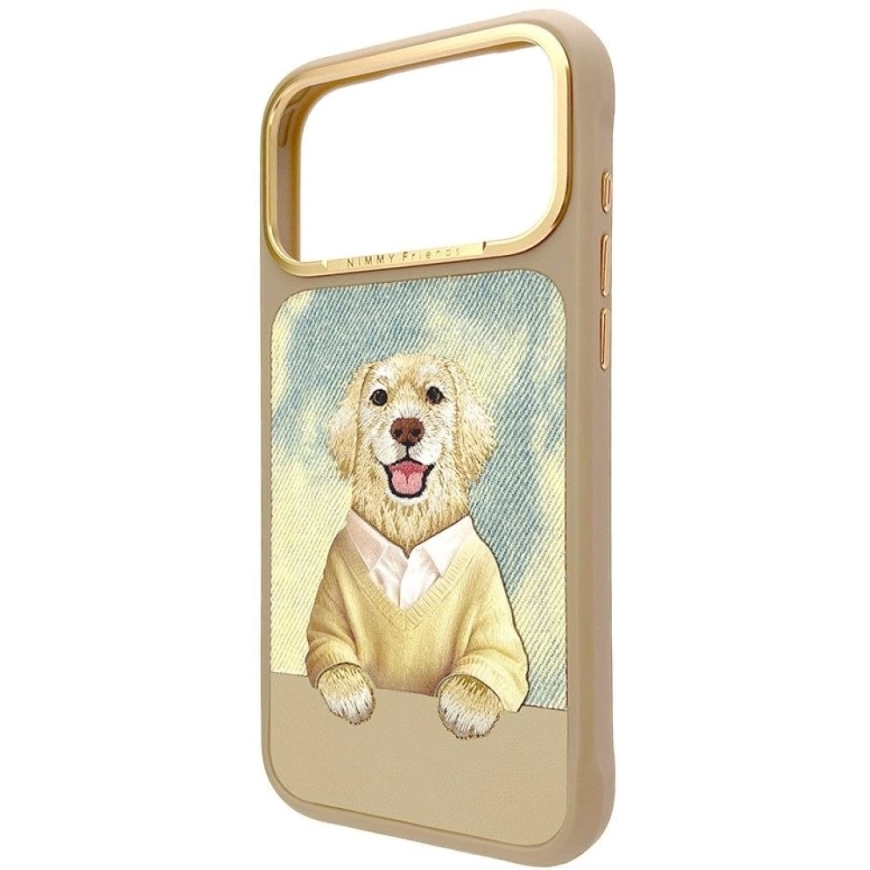 NIMMY dėklas GENTLE PETS SERIES DOG, suderinamas su MagSafe, skirtas IPHONE 18 Pro Max/17 Pro Max, ruda – 4