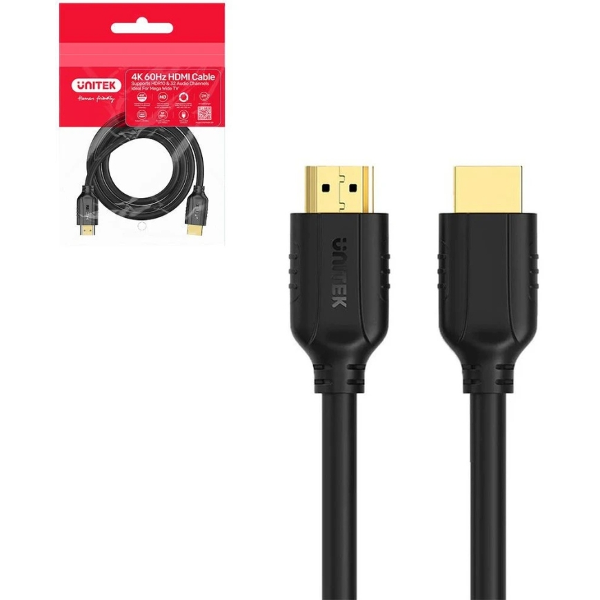 UNITEK HDMI KAABEL 2.0 4K60HZ HDR ARC 0,3 M – 3
