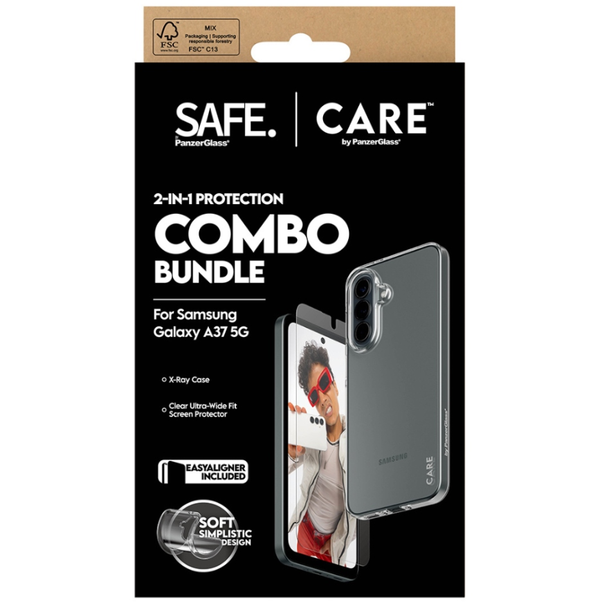 Panzer Glass Protective Set CARE by PanzerGlass Fashion 2in1 Case+Glass for Samsung Galaxy A37 5G Transparent – 5