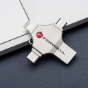 Pendrive 16GB USB 3.2 Gen 1 (USB A / USB C / Lightning / Micro USB) Forcell F-Data Metal Quad silver Pendrive 16GB USB 3.2 Gen 1 (USB A / USB C / Lightning / Micro USB) Forcell F-Data Metal Quad silver