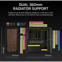 Corsair FRAME 4000D RS puidust arvutikorpus, Midi-Tower, E-ATX - puidust, must