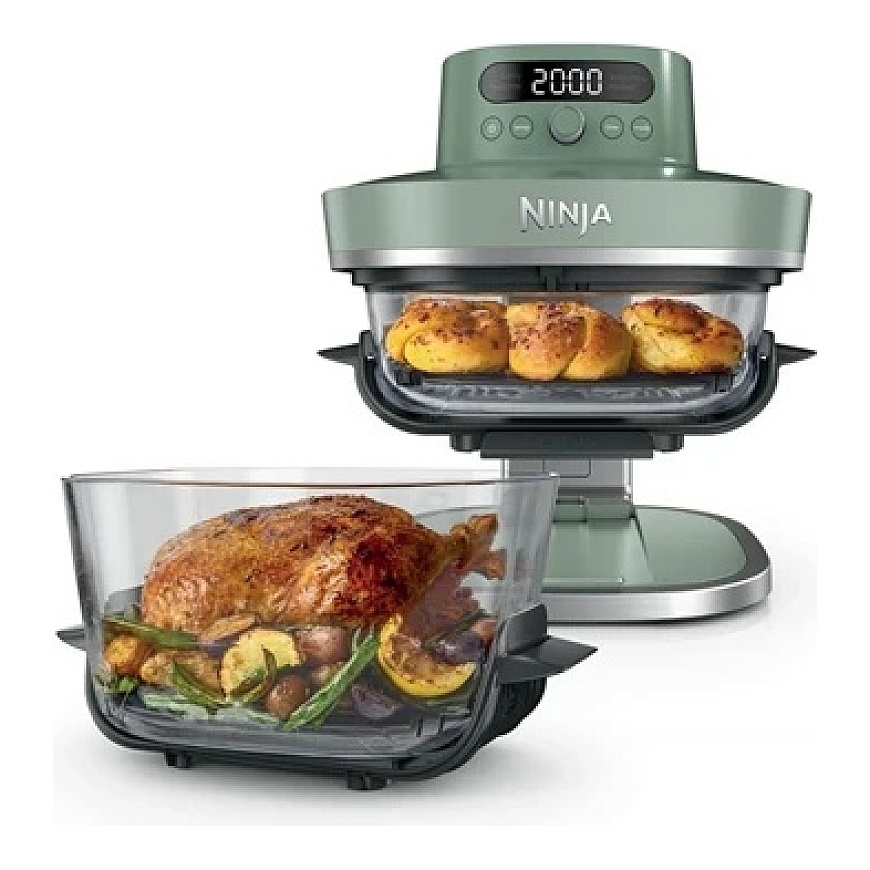 NINJA 5-ühes XL klaasist õhuküpsetaja | AS090EUGN Crispi Pro | Võimsus 2050 W | Mahutavus 5,7 l | Samblaroheline
