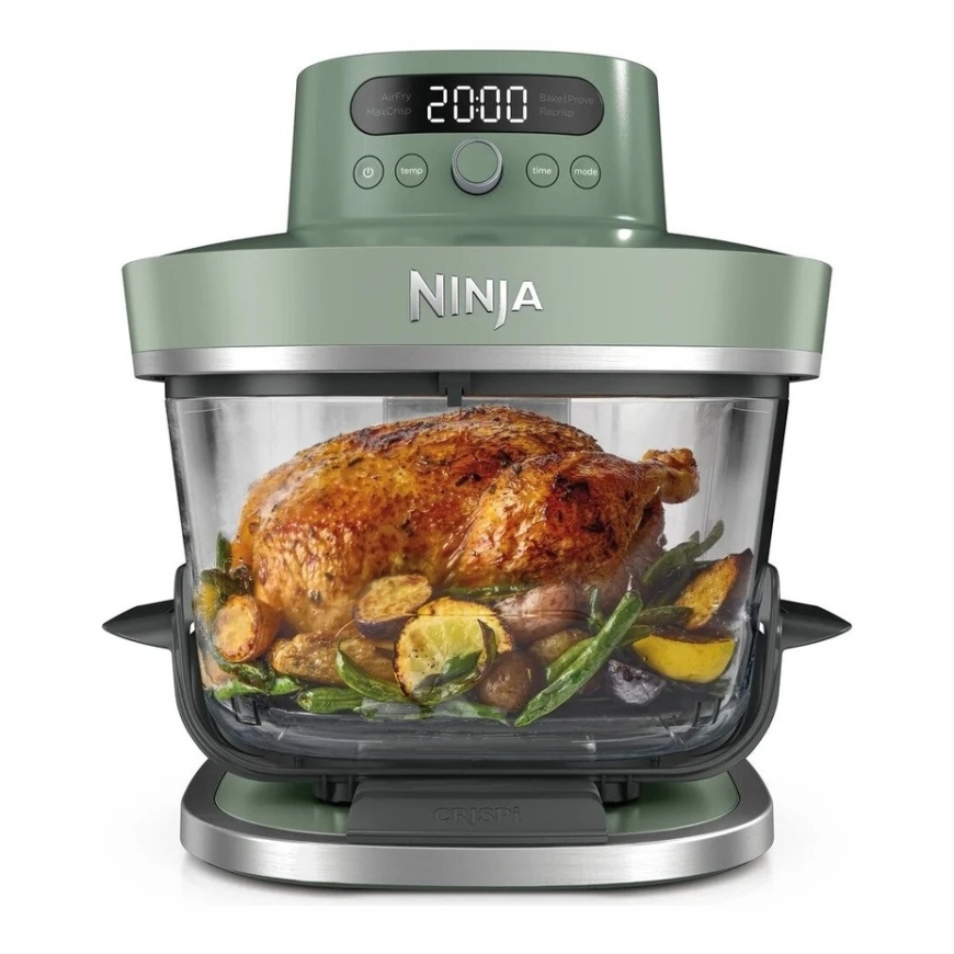 NINJA 5-ühes XL klaasist õhuküpsetaja | AS090EUGN Crispi Pro | Võimsus 2050 W | Mahutavus 5,7 l | Samblaroheline – 2