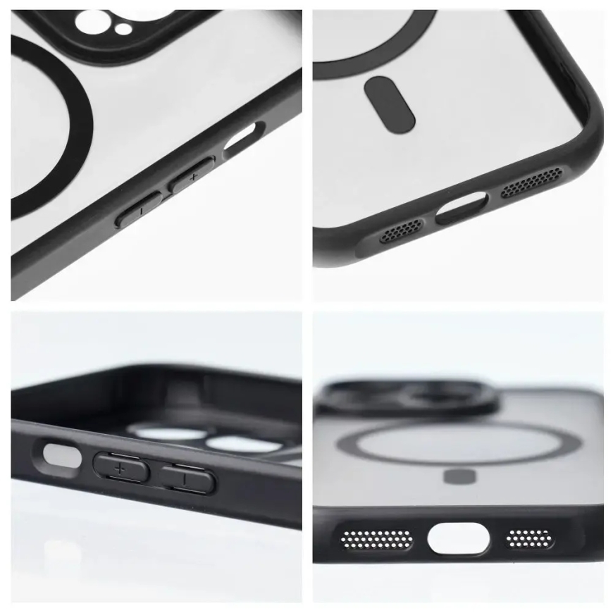 FULL MATTE MAG COVER telefono dėklas su MagSafe palaikymu iPhone 14 juodas – 2