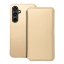DUAL POCKET knyginio tipo telefono dėklas Samsung Galaxy S23 FE (S711) auksinis DUAL POCKET knyginio tipo telefono dėklas Samsung Galaxy S23 FE (S711) auksinis