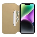 DUAL POCKET knyginio tipo telefono dėklas Samsung Galaxy S23 FE (S711) auksinis DUAL POCKET knyginio tipo telefono dėklas Samsung Galaxy S23 FE (S711) auksinis