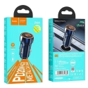 HOCO Z46A auto lādētājs | 20W | PD, QC | USB-C, USB-A | zils HOCO Z46A auto lādētājs | 20W | PD, QC | USB-C, USB-A | zils