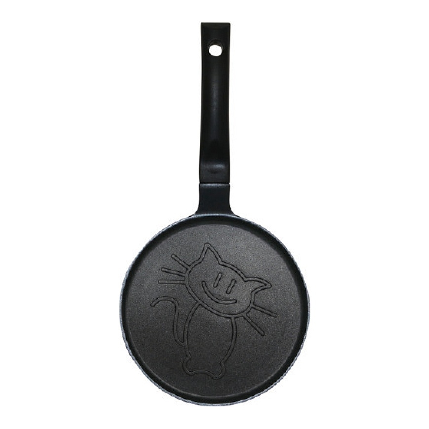 Pancake pan, kitten pattern, aluminum, non-stick coating, Ø18 cm