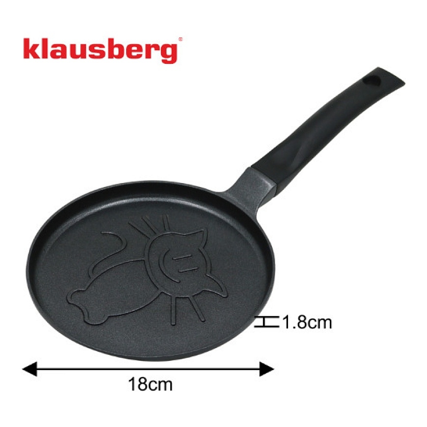 Kassipojamustriga pannkoogipann, alumiiniumist, mittenakkuva kat – 3