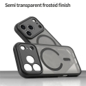 iPhone 18 Pro / 17 Pro PC TPU magneettinen matta-kuori, iskunkestävä - Musta