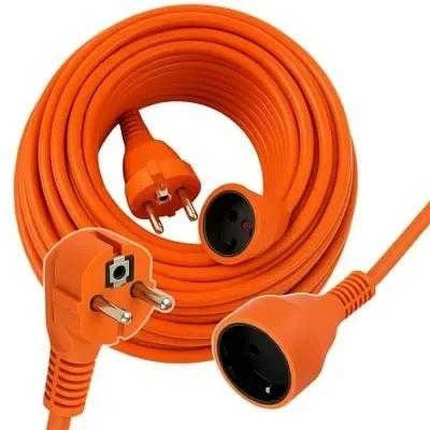 Extralink PowerLink | Power Extension Cable | 50 m, orange, ungrounded, 2 x 1.5 mm²