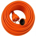 Extralink PowerLink | Power Extension Cable | 50 m, orange, ungrounded, 2 x 1.5 mm²