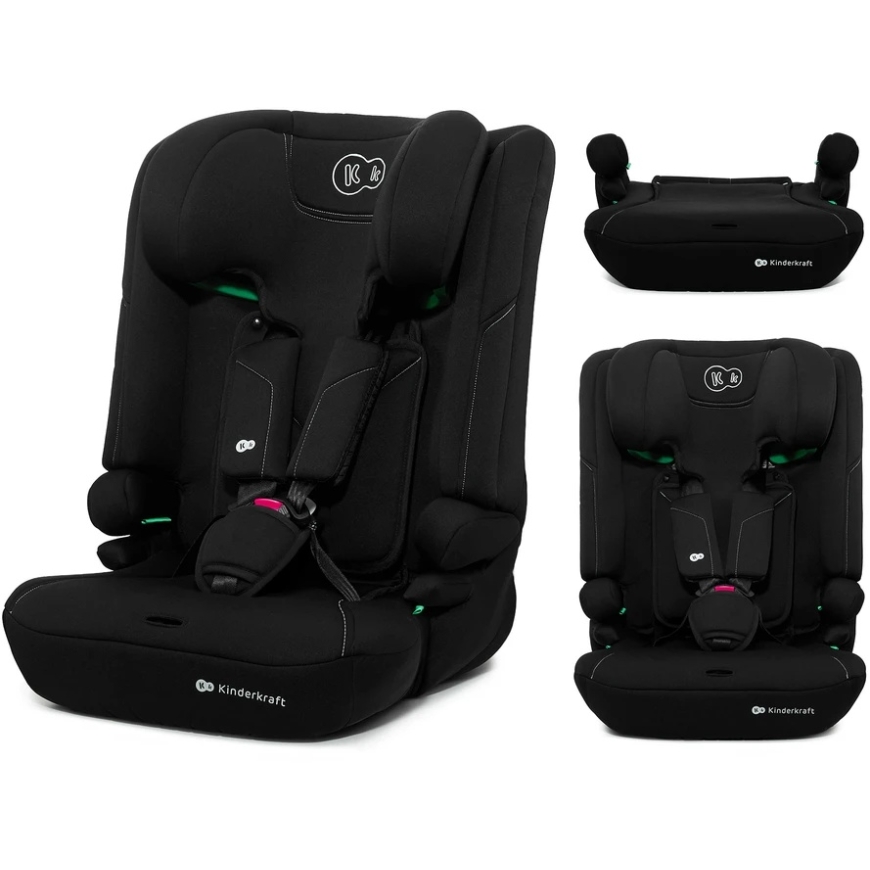 KINDERKRAFT automašīnas sēdeklis I-COMFY, i-Size, melns, KCICOM00BLK0000