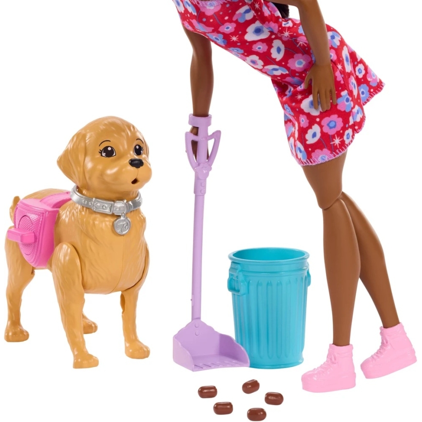 Mattel Barbie -nukke koiranpennun ja harjan kanssa – 5