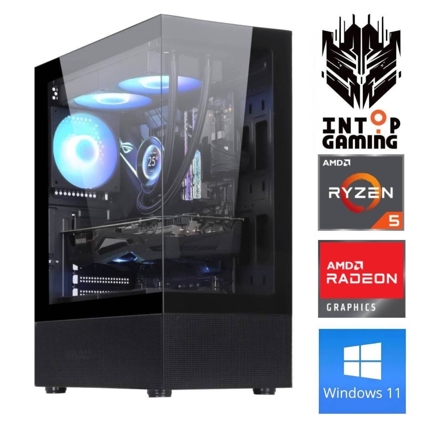 INTOP Ryzen 5 7600X 32GB DDR5 250SSD M.2 NVME RX9060XT 16GB WIN11Pro