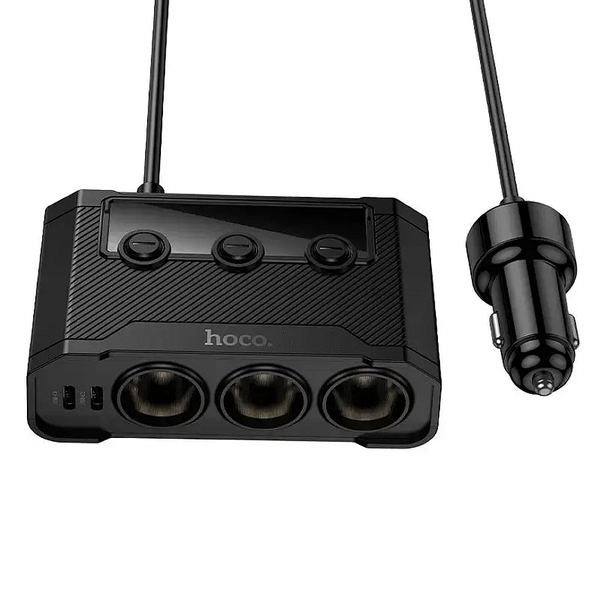 HOCO Z64 auto lādētājs | PD, QC | USB-C, USB-A | melns – 3