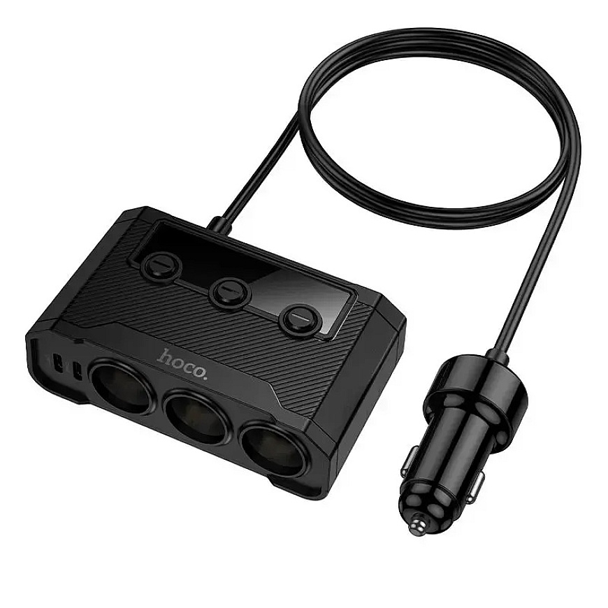 HOCO Z64 auton laturi | PD, QC | USB-C, USB-A | musta – 5