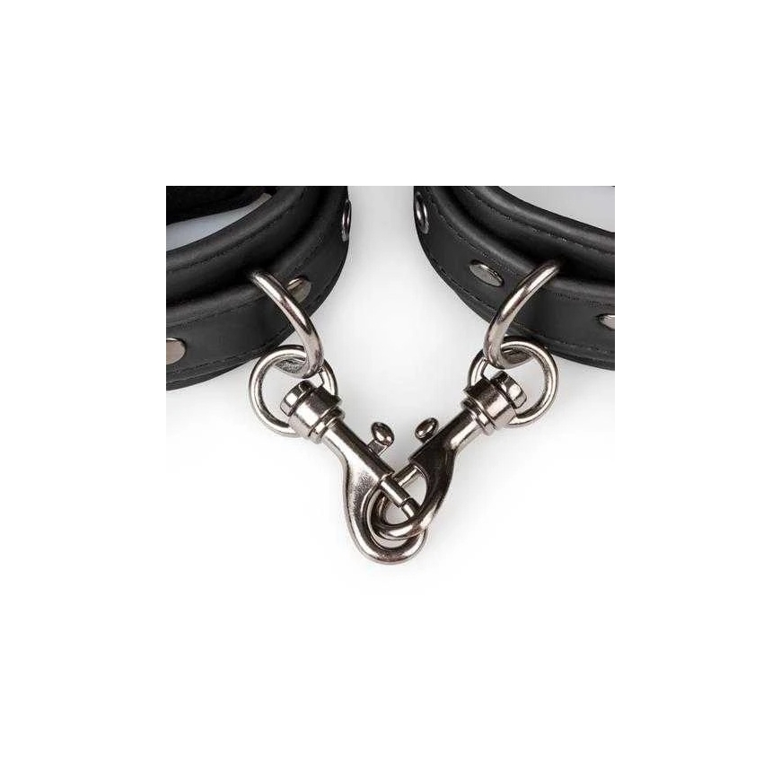 Easytoys Kajdanki-Juodas Leather Handcuffs – 4