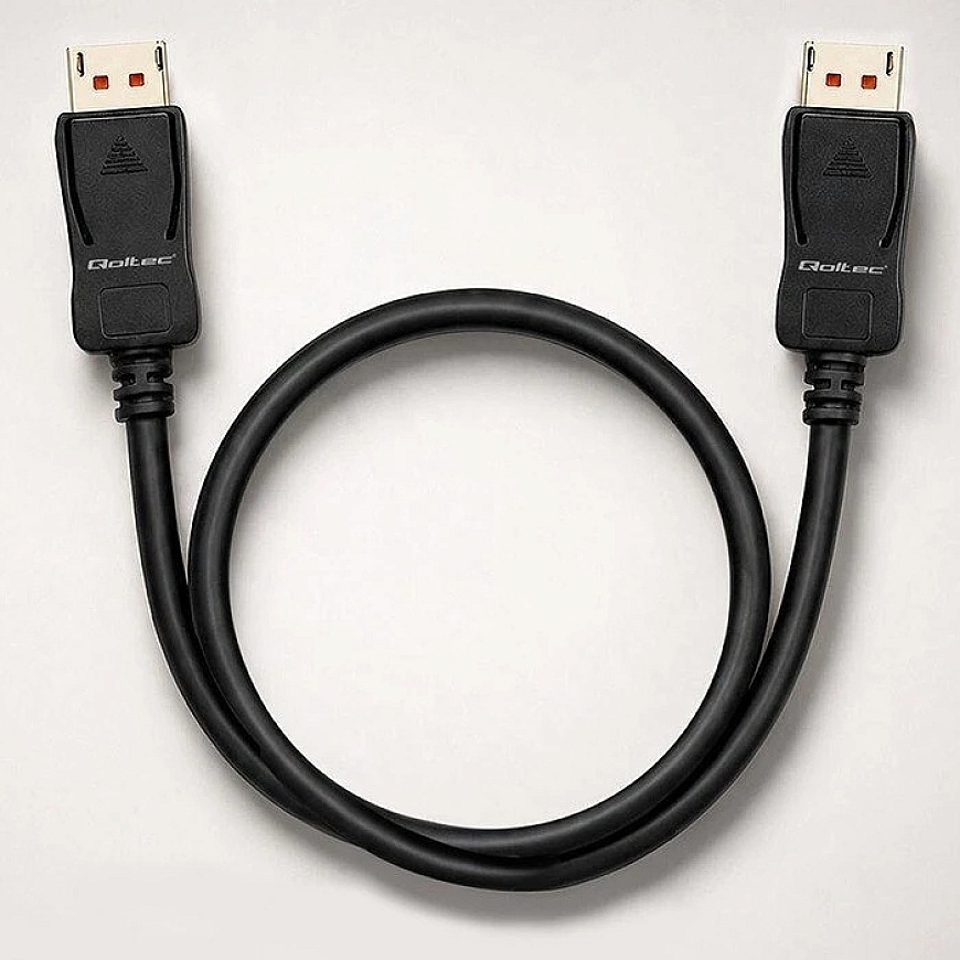 Qoltec Ультраскоростной Кабель DisplayPort v2.1 | Full HD | 4K 8K | 54Gb/s | UHBR13.5 | 0.5м – 5