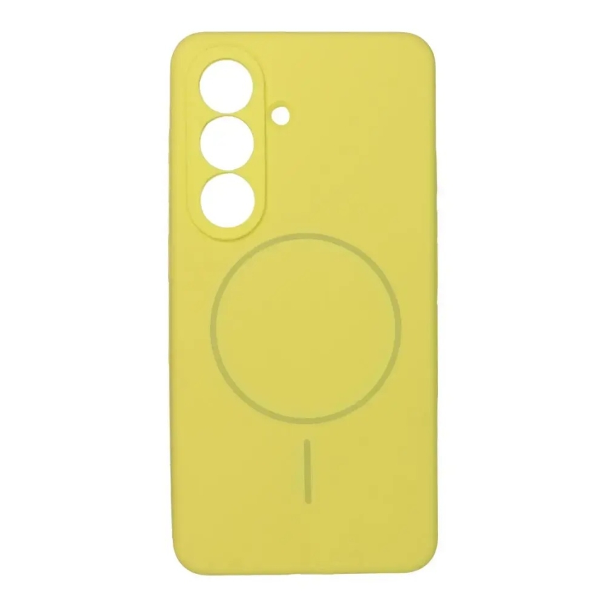 Silicone 2mm puhelintuki MagSafe-tuella Samsung Galaxy S26 (S942) keltainen