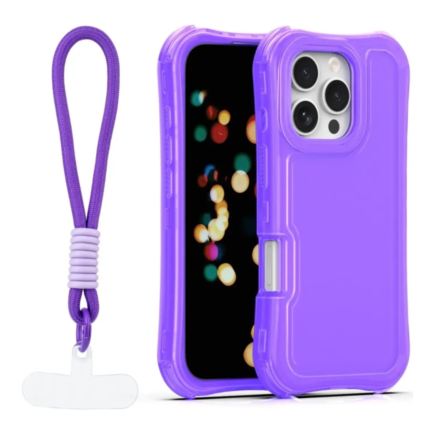 Safepop чехол с ремешком для телефона iPhone 16 Pro фиолетовый