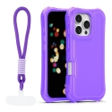 Safepop telefono dėklas su dirželiu iPhone 16 Pro violetinis Safepop telefono dėklas su dirželiu iPhone 16 Pro violetinis