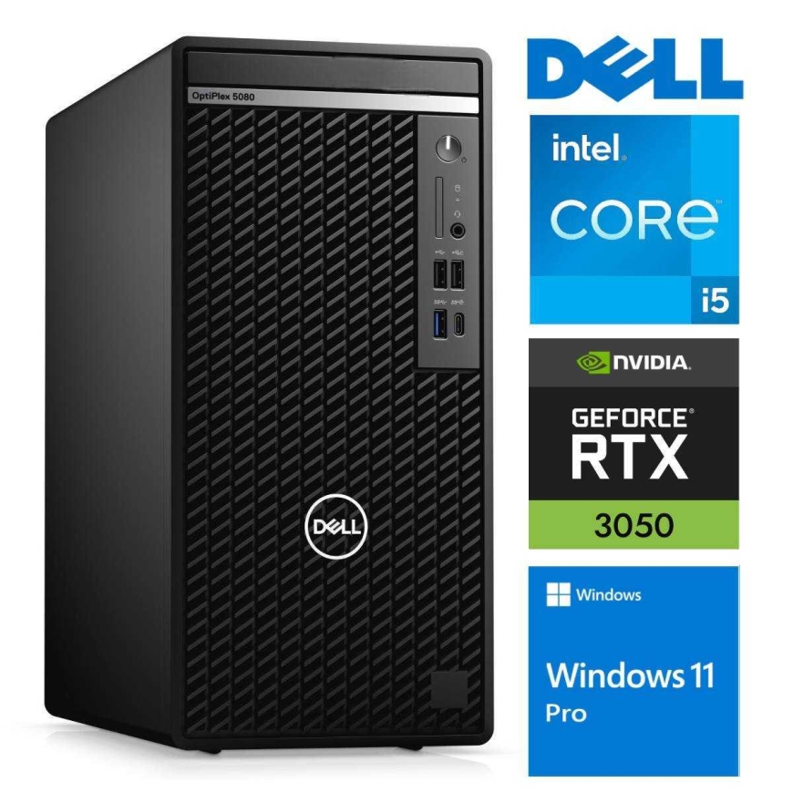 Dell OptiPlex 5080 Tower i5-10500 32GB 1SSD M.2 NVME RTX3050 6GB W11P – 2