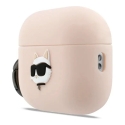 Karl Lagerfeld 3D Logo NFT Choupette Head Silicone Case for AirPods Pro 3 Pink