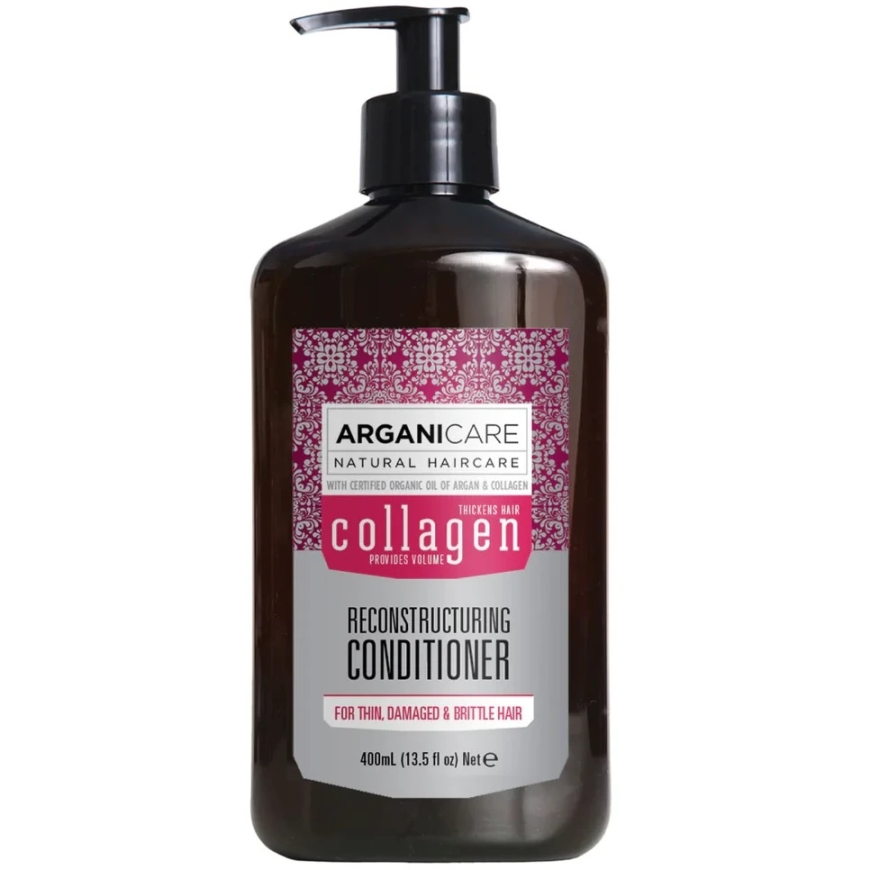 Arganicare kolageno plaukų kondicionierius, stiprinantis ir atstatantis, 400 ml