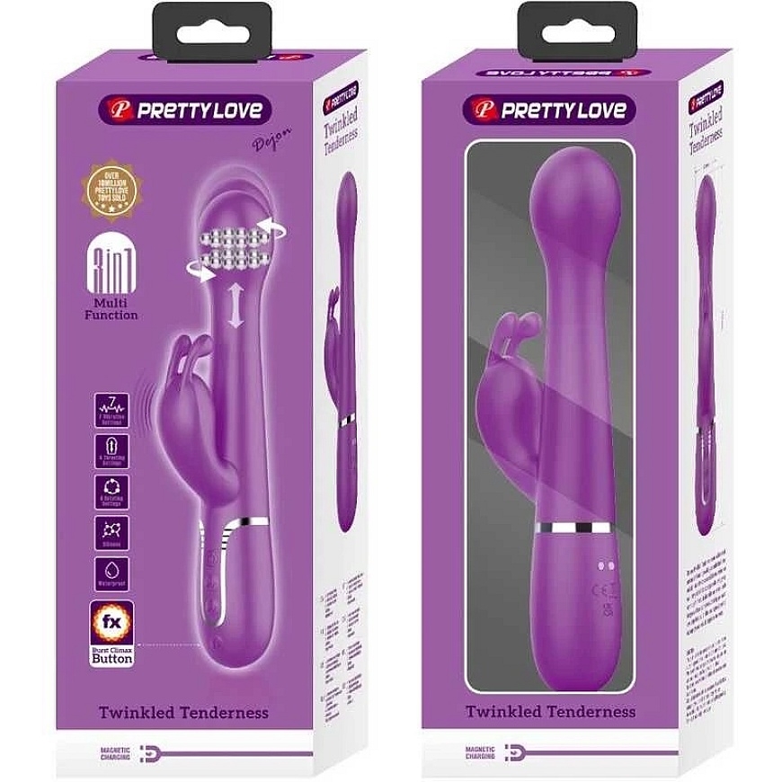 PRETTY LOVE – Dejon Purple, 7 vibration functions, 4 thrust settings, 4 rotation functions – 3