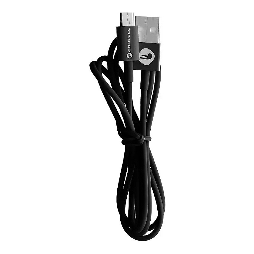 Forcell F-Energy C321 datu pārraides un uzlādes vads | USB-A uz Micro USB | 12W | 1m | melns – 3