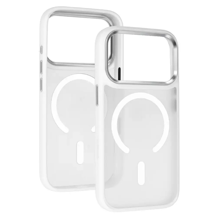 Liavec Cloudy Case with Metal Camera Frame for Iphone 18 Pro Max/17 Pro Max white (Camera Control Button) – 2