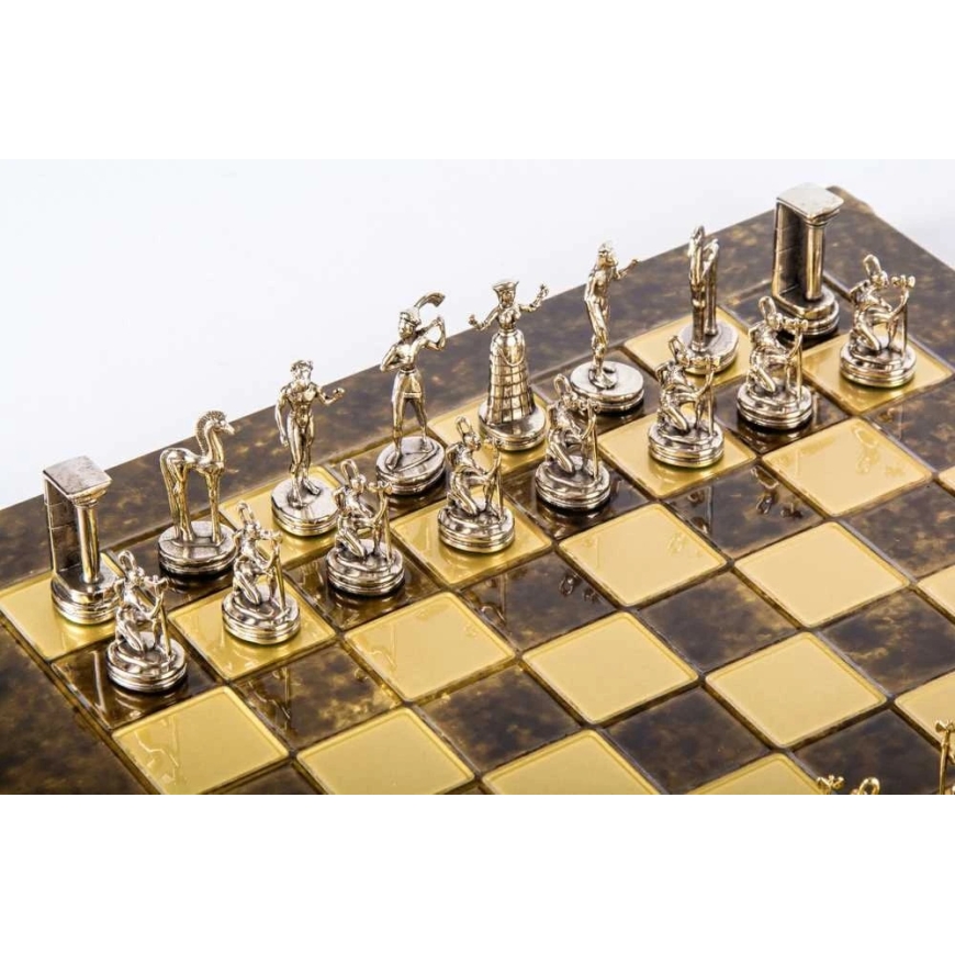 Manopoulos "Minotaur Warrior" Metal Chess Set with 36cm Chessboard – 5