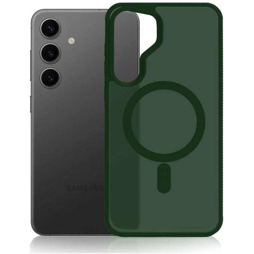 3mk „Smoke MagCase“ -kotelo „Samsung Galaxy S25“:lle - Vihreä Läpinäkyvä – 3